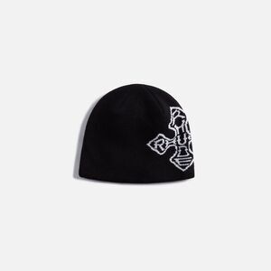 RHUDE MEN'S CROSS LOGO KNITTED BEANIE